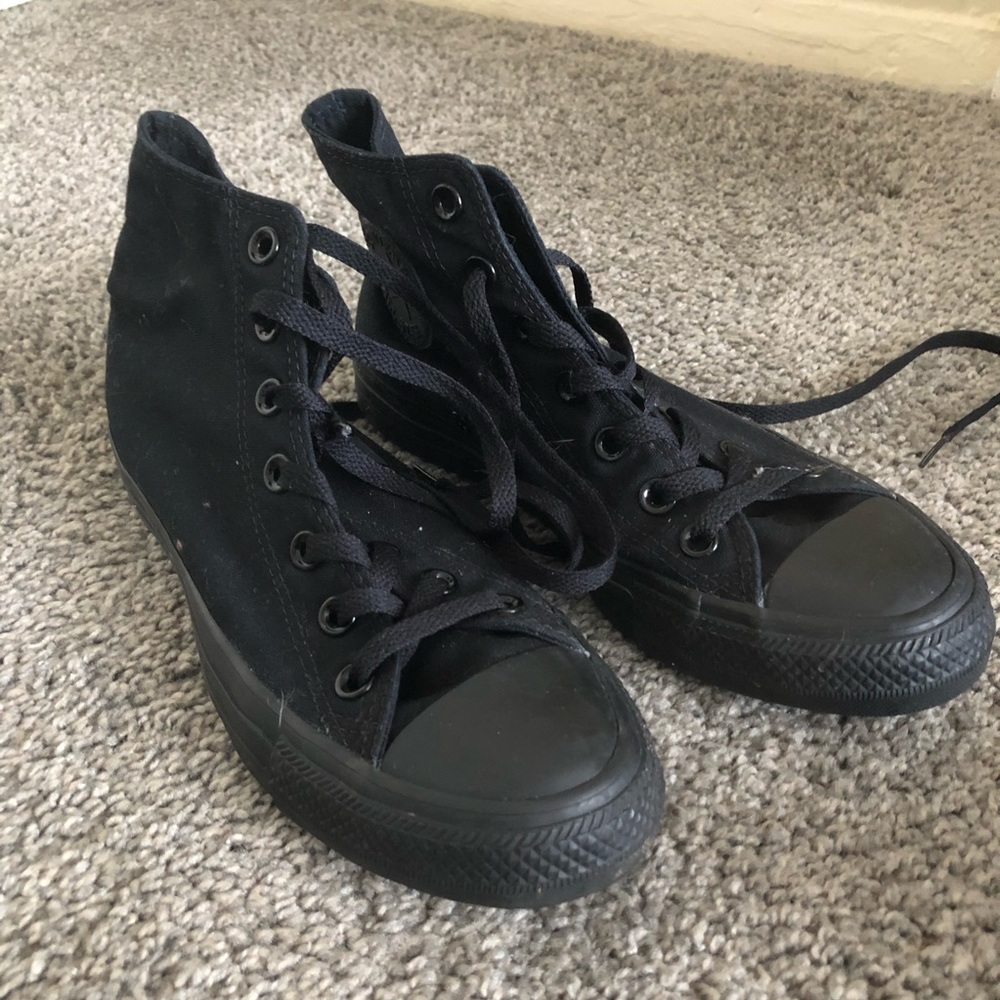 All black converse high tops
